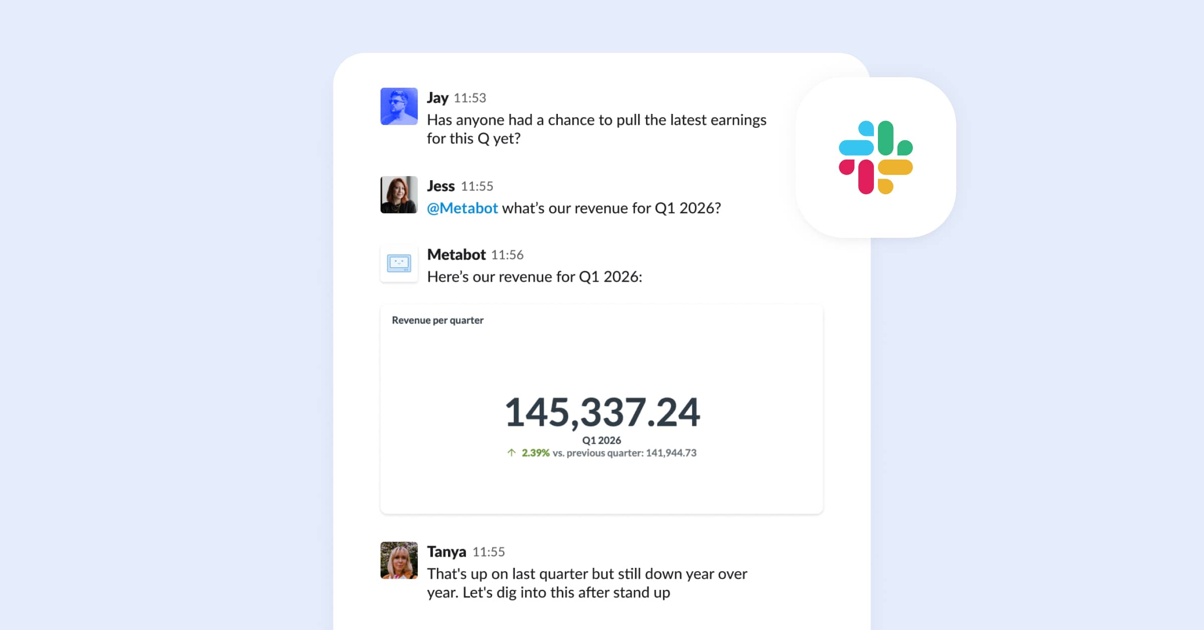 Metabot in Slack